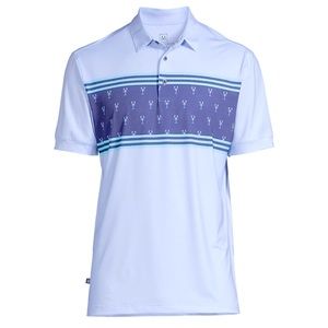 NWT Mizzen+Main Versa Blue Light Lobster Engineered Printed Classic Polo Shirt